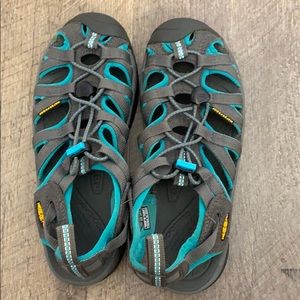 Grey and Turquoise Keen Shoes